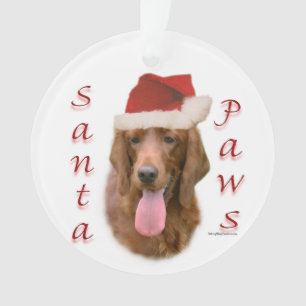 Irish Setter Santa Paws Ornament