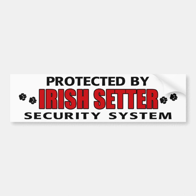 Irish Setter Security Bumper Sticker (Front)