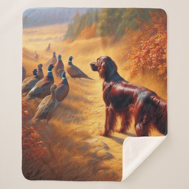 Irish Setter      Sherpa Blanket (Front)