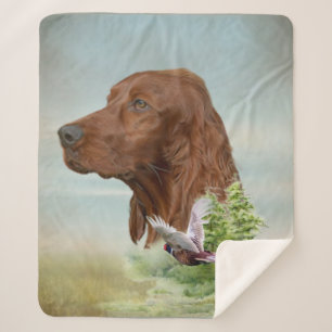 Irish Setter Sherpa Blanket