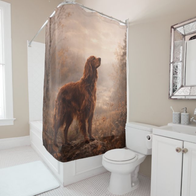 Irish Setter Shower Curtain (In Situ)