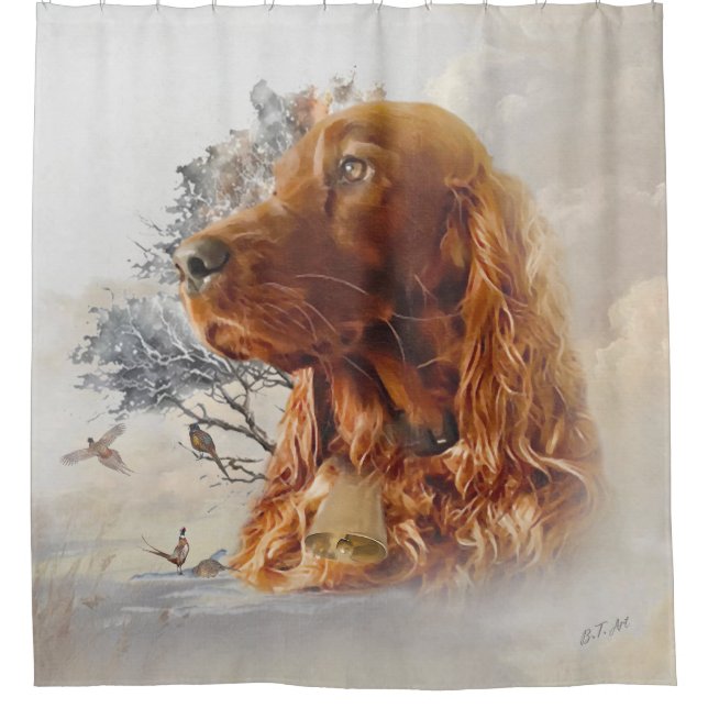  Irish Setter   Shower Curtain (Front)