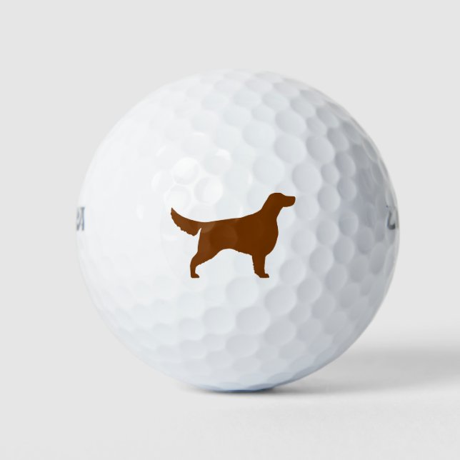 Irish Setter Silhouette Golf Balls (Front)