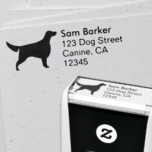 Irish Setter Silhouette Return Address Self-inking Stamp