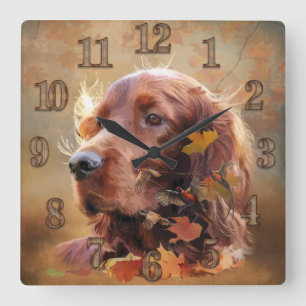  Irish Setter Square Wall Clock