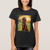 IRISH SETTER SUN BACK DROP