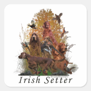 Irish Setter  Tapestry T-Shirt Keychain Button Square Sticker