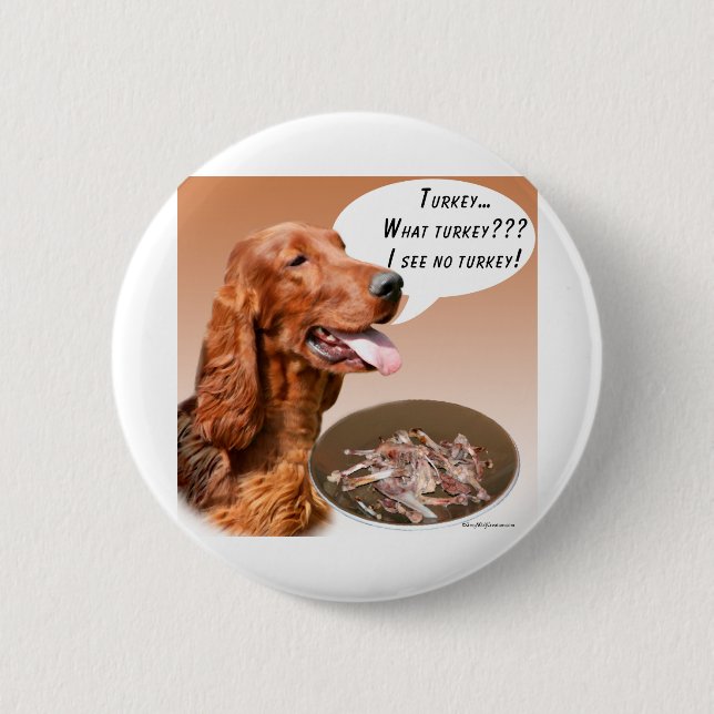 Irish Setter Turkey 6 Cm Round Badge (Front)