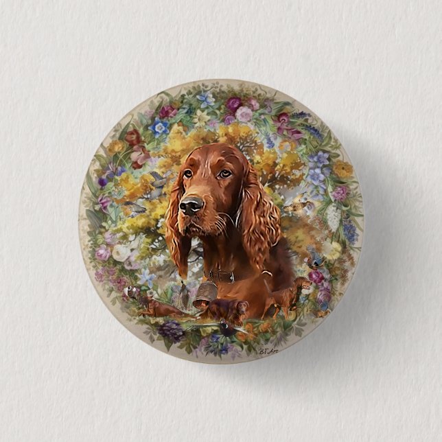 Irish Setter - Ultimate Upland Bird Dog 3 Cm Round Badge (Front)