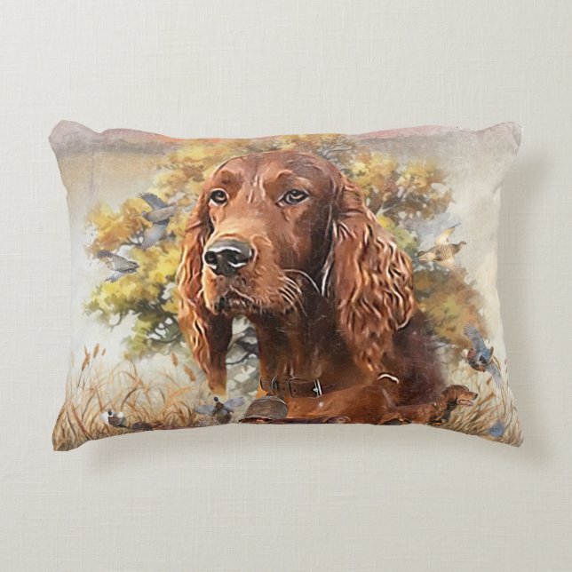 Irish Setter - Ultimate Upland Bird Dog Decorative Cushion (Front)
