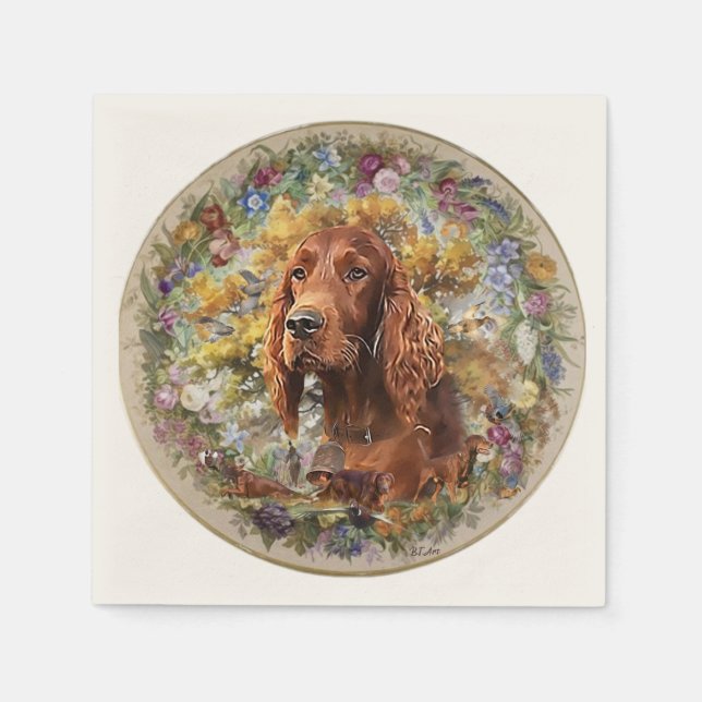 Irish Setter - Ultimate Upland Bird Dog Napkin (Front)