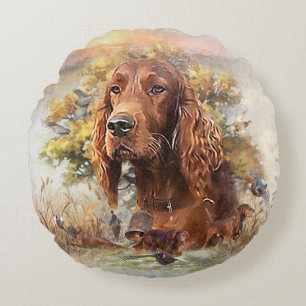 Irish Setter - Ultimate Upland Bird Dog Round Cushion