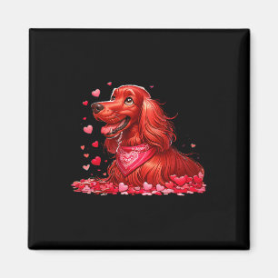 Irish Setter Valentine Hearts Dog Men Women Kids Magnet