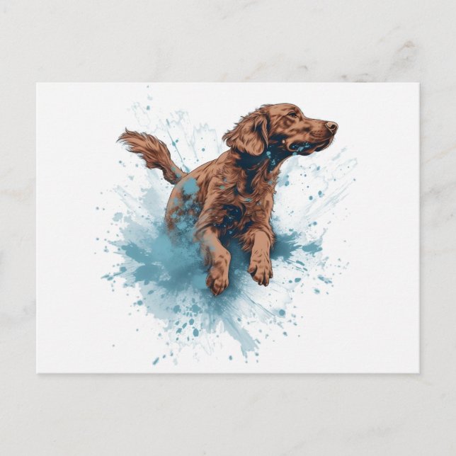 Irish-setter Water sport Postcard (Front)