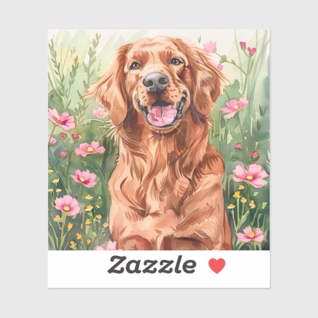 Irish Setter Watercolor Sticker (Sheet)