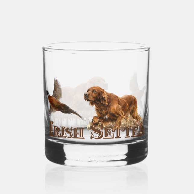 Irish Setter  Whiskey Glass (Front)
