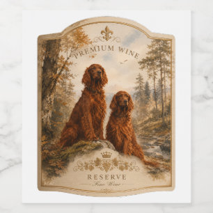  Irish Setter   Wine Label