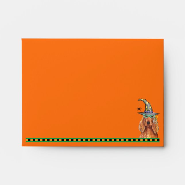 Irish Setter Witch Envelope (Front)