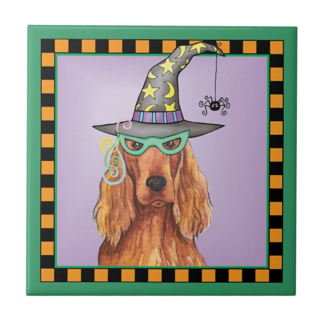 Irish Setter Witch Tile (Front)