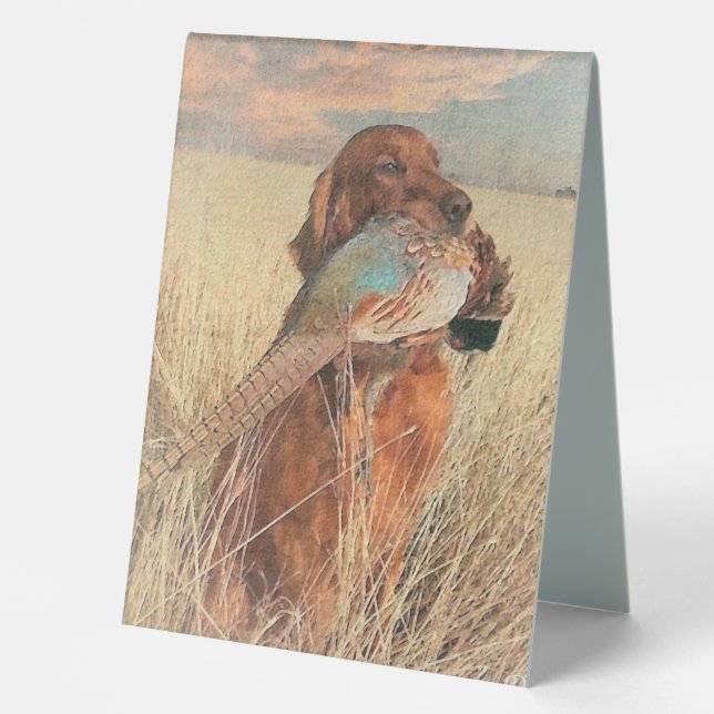 Irish Setter with pheasant (Front)
