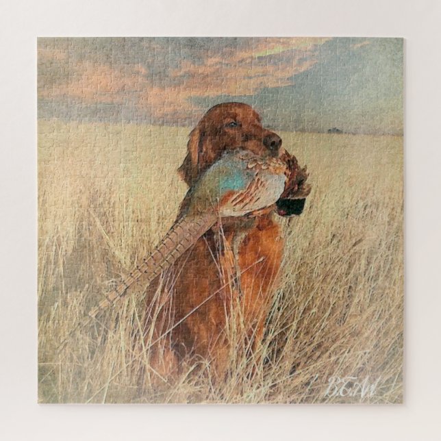 Irish Setter with pheasant    Jigsaw Puzzle (Vertical)