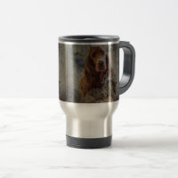 Irish setter with woodcock