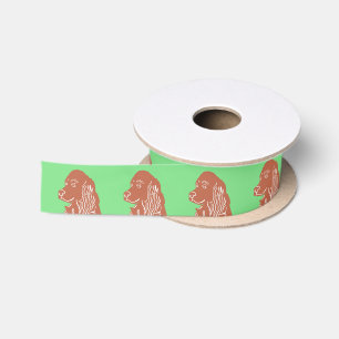 Irish Setters Green Satin Ribbon