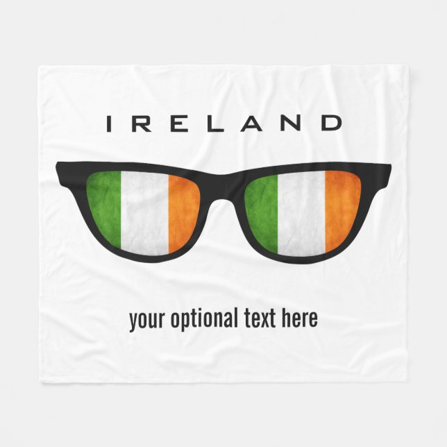 Irish Shades custom text & colour fleece blankets (Front (Horizontal))