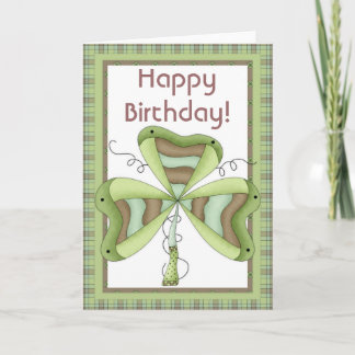 Irish Shamrock 1 Happy March Birthday Card