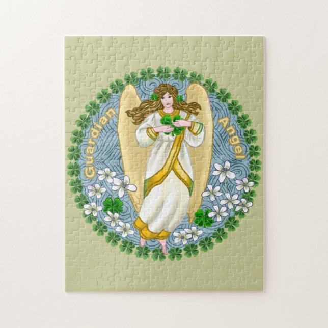 Irish Shamrock Angel Jigsaw Puzzle (Vertical)
