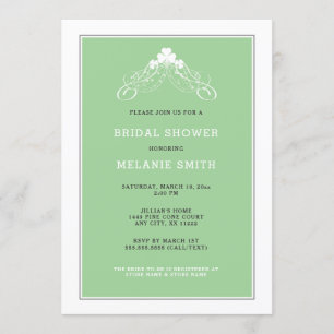 Irish Shamrock Arch Bridal Shower Invitation 3991
