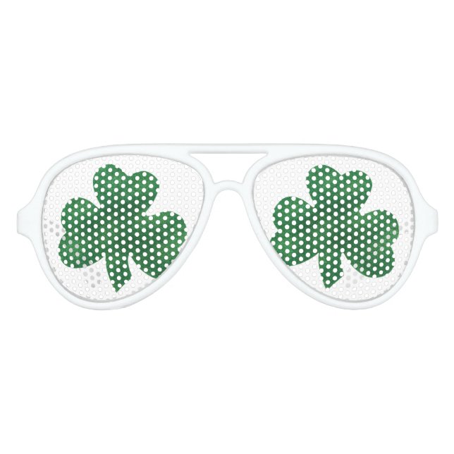 IRISH SHAMROCK AVIATOR SUNGLASSES (Front)