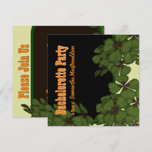 Irish shamrock bachelorette party invitation