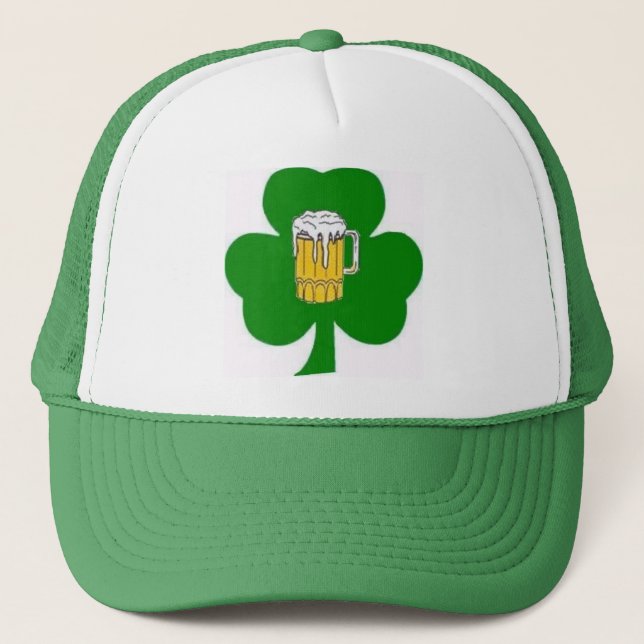 Irish Shamrock Beer Hat (Front)