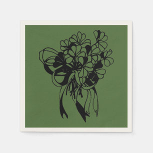 Irish Shamrock Bouquet St. Patrick's Day Napkin
