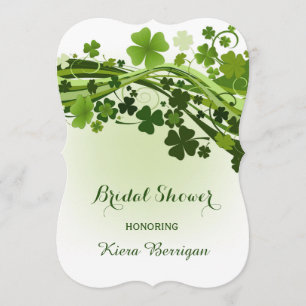 Irish shamrock Bridal Shower Invitation