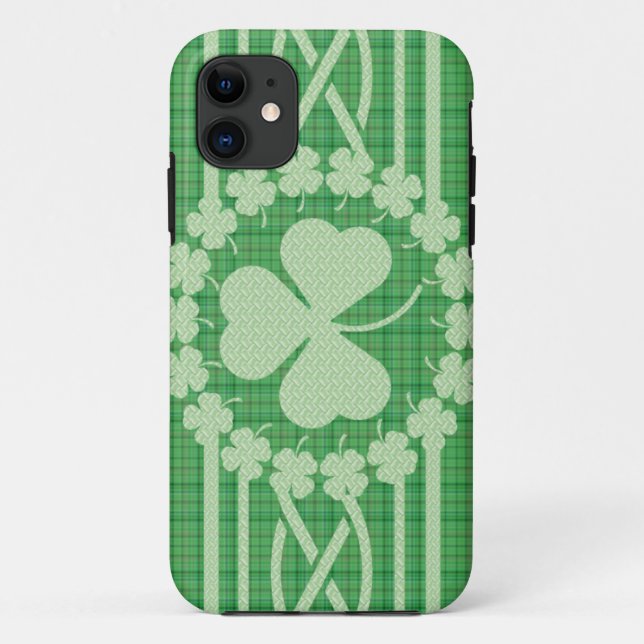 Irish Shamrock Celtic Pattern Custom Case-Mate ID™ iPhone Case (Back)
