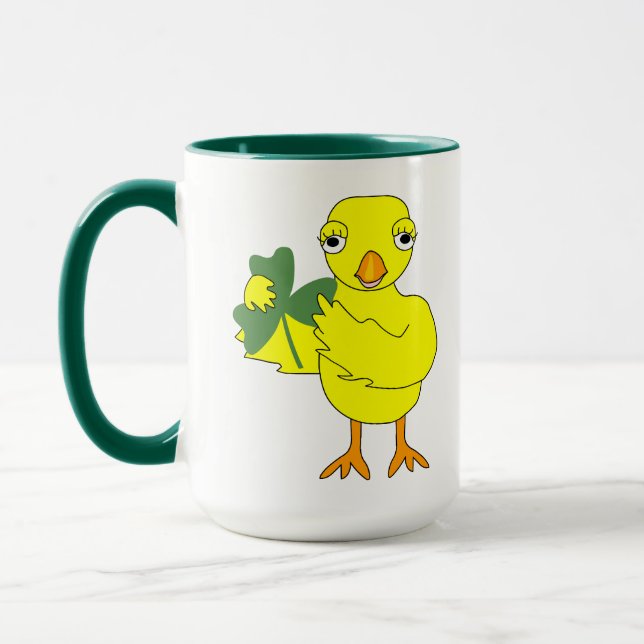 Irish Shamrock Chick Mug (Left)