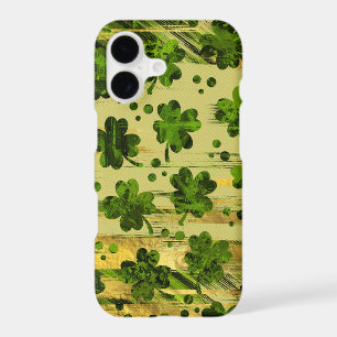 Irish Shamrock -Clover Painted Gold and Green