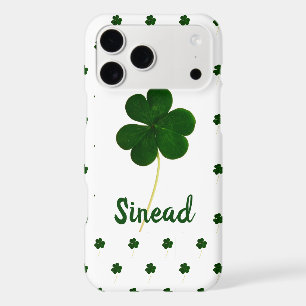 Irish Shamrock Clovers Pattern Add Name or Text