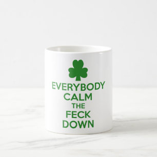 Irish shamrock coffee mug