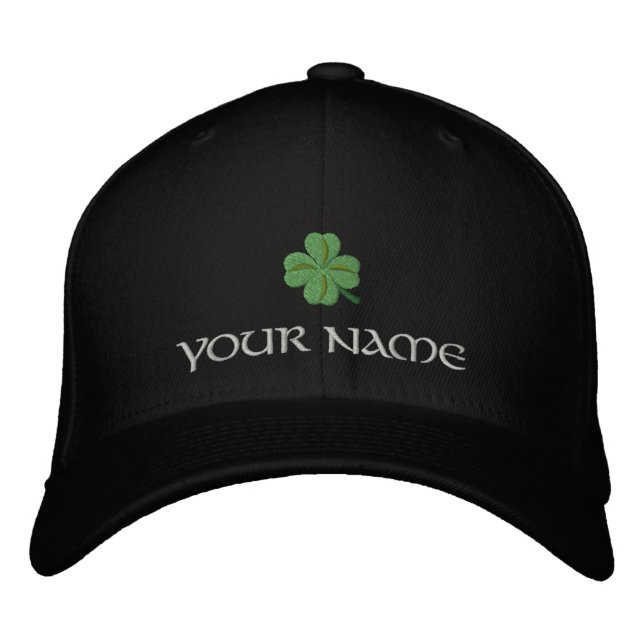 Irish shamrock cover St Patrick's Embroidered Hat (Front)