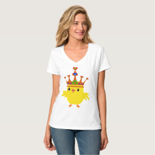 👍☘👑❤️Irish Shamrock Crowned Chicken Racerback T-Shirt