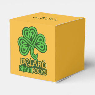 Irish Shamrock custom favor boxes