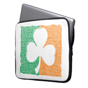 Irish Shamrock custom laptop sleeve
