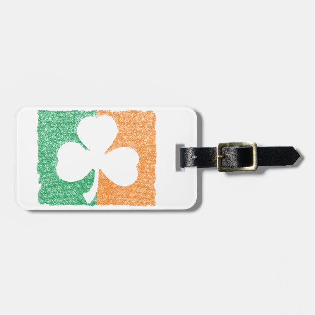 Irish Shamrock  custom luggage tag (Front Horizontal)