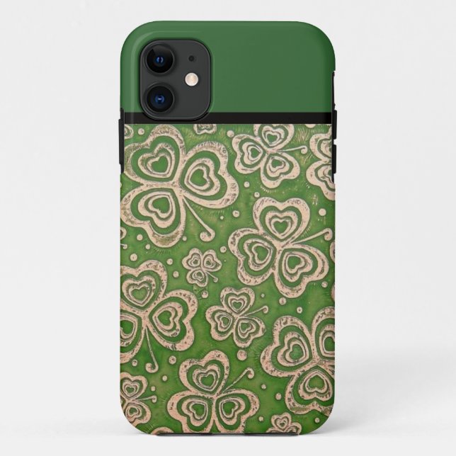 Irish Shamrock Design iPhone Case (Back)