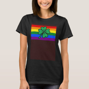 Irish Shamrock Gay Pride Flag Happy St Patricks Da T-Shirt