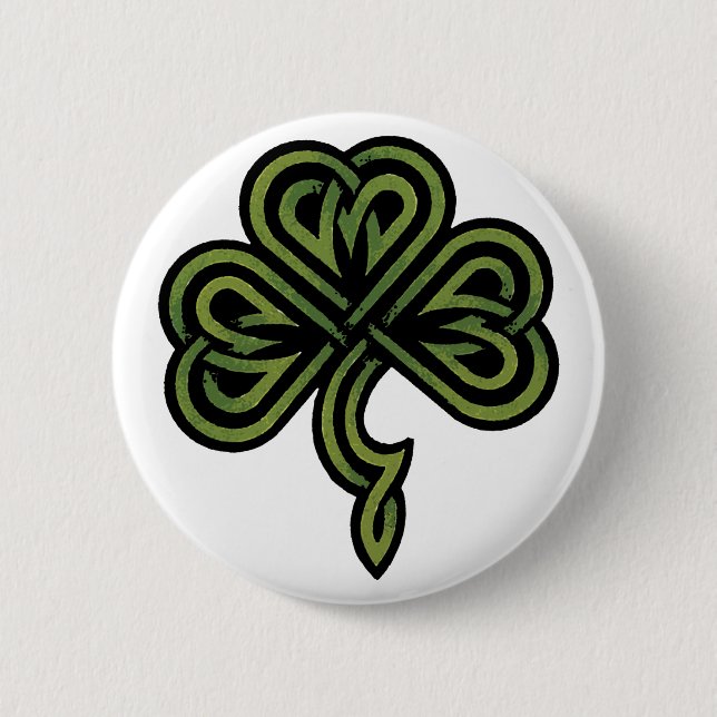 Irish Shamrock Gift 6 Cm Round Badge (Front)
