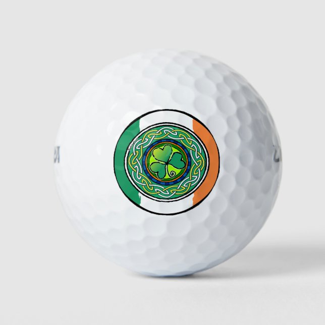 Irish shamrock golf balls (Front)